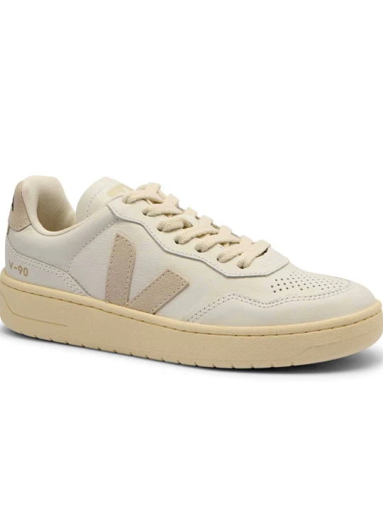 Zdjęcie produktu VEJA Skórzane sneakersy V-90 kremowy