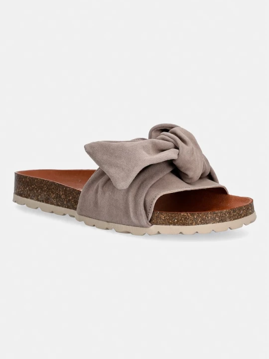 Zdjęcie produktu Verbenas klapki z odkrytymi palcami damskie zamszowe ROXY VELOUR brązowy