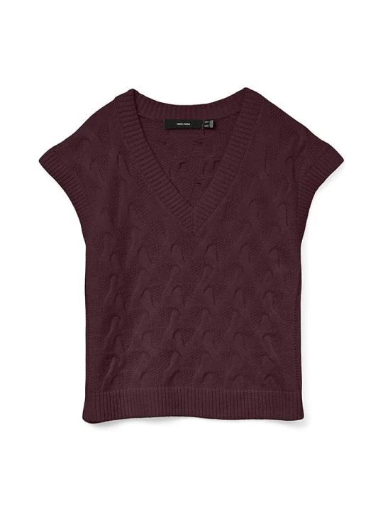 Zdjęcie produktu Vero Moda Bezrękawnik w kolorze bordowym rozmiar: S
