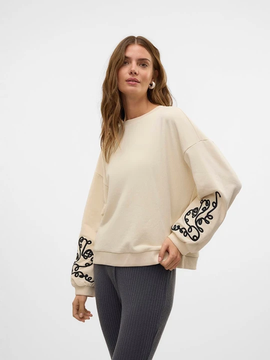 Zdjęcie produktu Vero Moda Bluza w kolorze beżowym rozmiar: XL