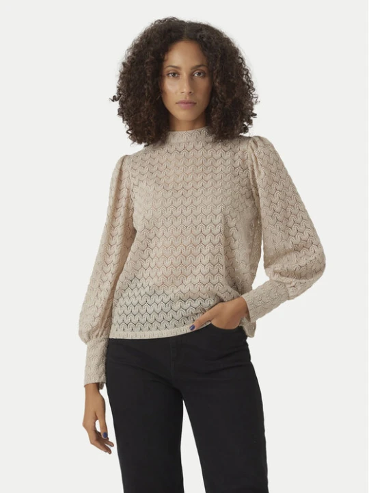Zdjęcie produktu Vero Moda Bluzka Becca 10302894 Beżowy Regular Fit