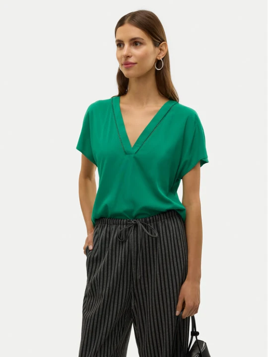 Zdjęcie produktu Vero Moda Bluzka Bella 10327551 Zielony Regular Fit
