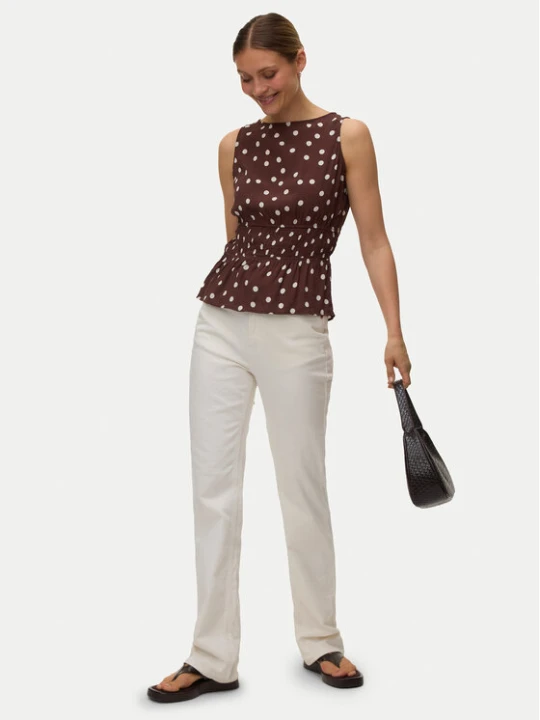 Zdjęcie produktu Vero Moda Bluzka Elisa 10347963 Brązowy ciemny Loose Fit