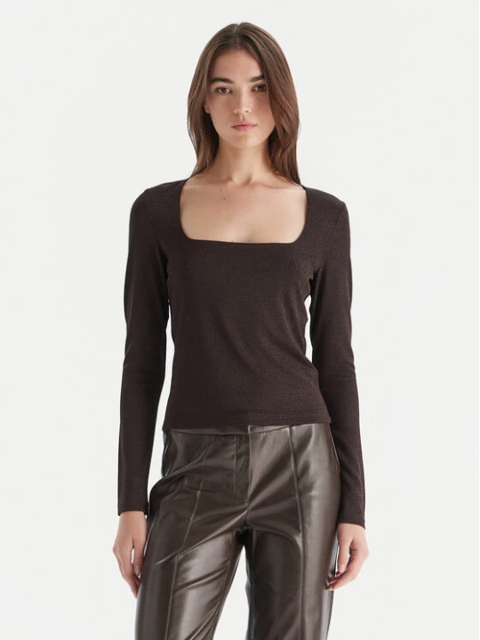 Zdjęcie produktu Vero Moda Bluzka Kanva 10336088 Brązowy Regular Fit