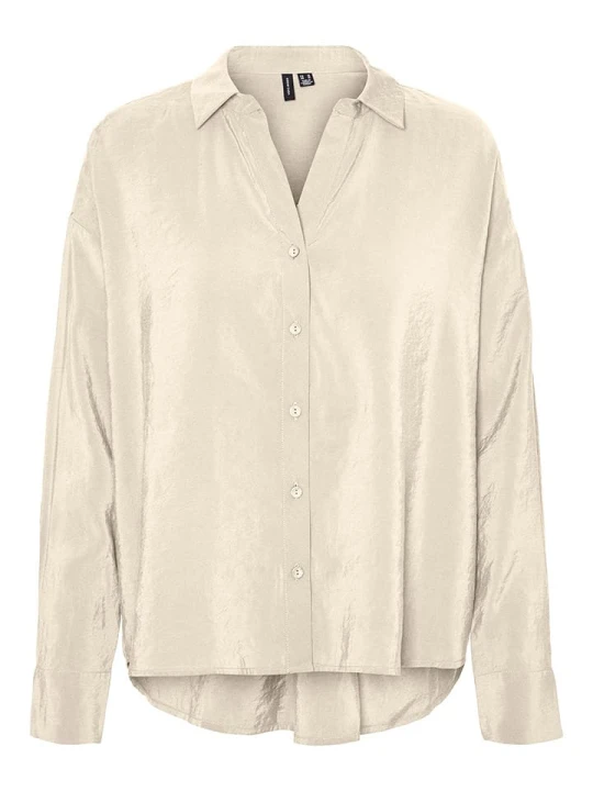 Zdjęcie produktu Vero Moda Bluzka "Queeny" w kolorze beżowym rozmiar: M
