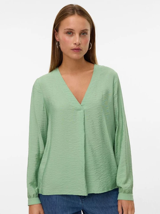 Zdjęcie produktu Vero Moda Bluzka "Urli" w kolorze zielonym rozmiar: XS