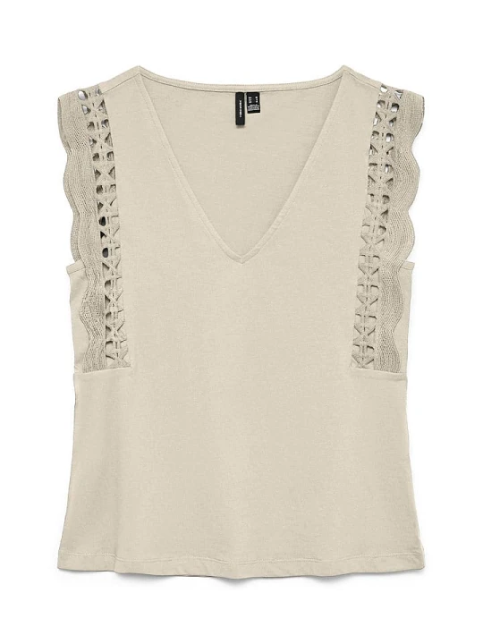 Zdjęcie produktu Vero Moda Bluzka w kolorze beżowym rozmiar: S