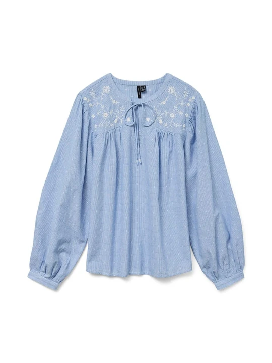 Zdjęcie produktu Vero Moda Bluzka w kolorze błękitnym rozmiar: L