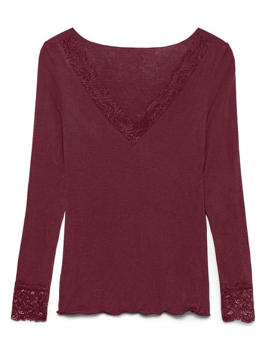 Zdjęcie produktu Vero Moda Bluzka w kolorze bordowym rozmiar: L