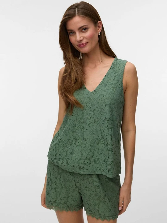 Zdjęcie produktu Vero Moda Bluzka w kolorze ciemnozielonym rozmiar: XL