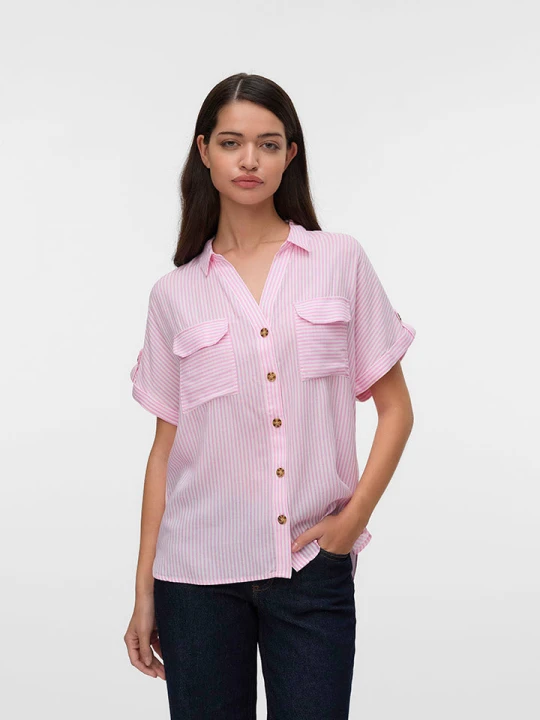 Zdjęcie produktu Vero Moda Bluzka w kolorze jasnoróżowym rozmiar: S