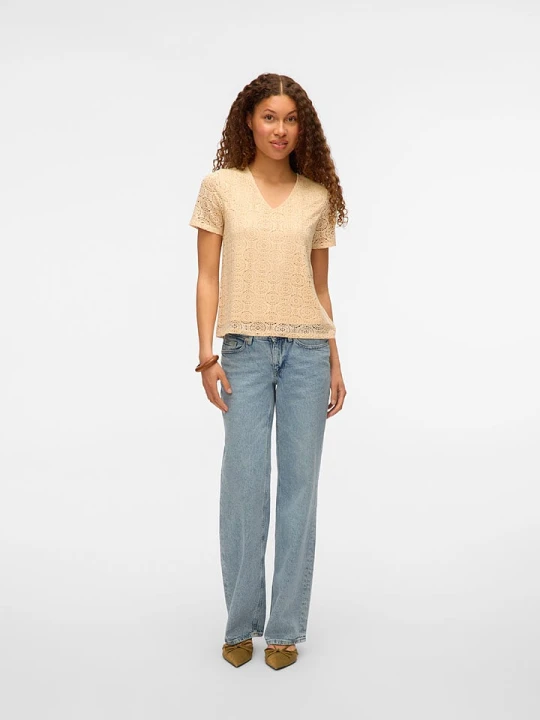 Zdjęcie produktu Vero Moda Bluzka w kolorze kremowym rozmiar: L