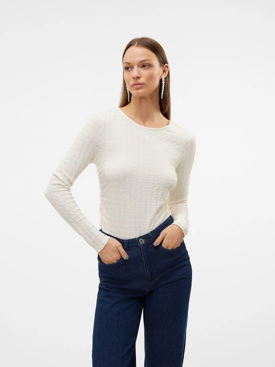 Zdjęcie produktu Vero Moda Bluzka w kolorze kremowym rozmiar: XL