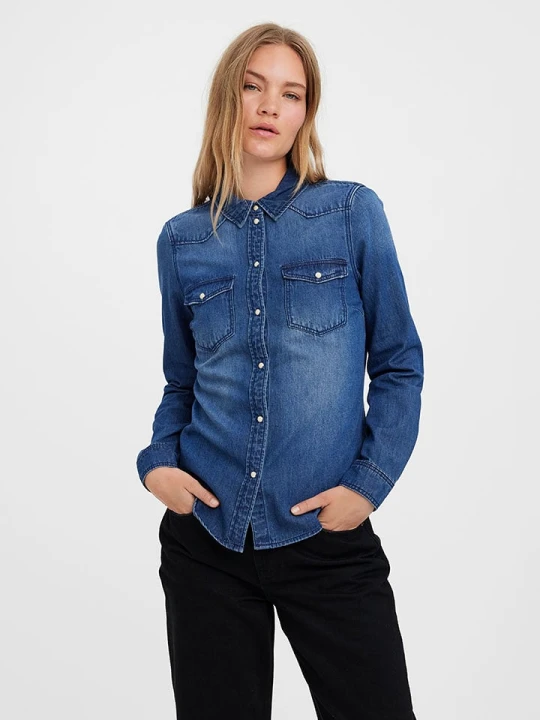 Zdjęcie produktu Vero Moda Bluzka w kolorze niebieskim rozmiar: S