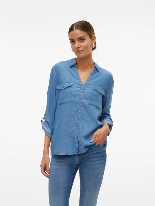 Zdjęcie produktu Vero Moda Bluzka w kolorze niebieskim rozmiar: XS