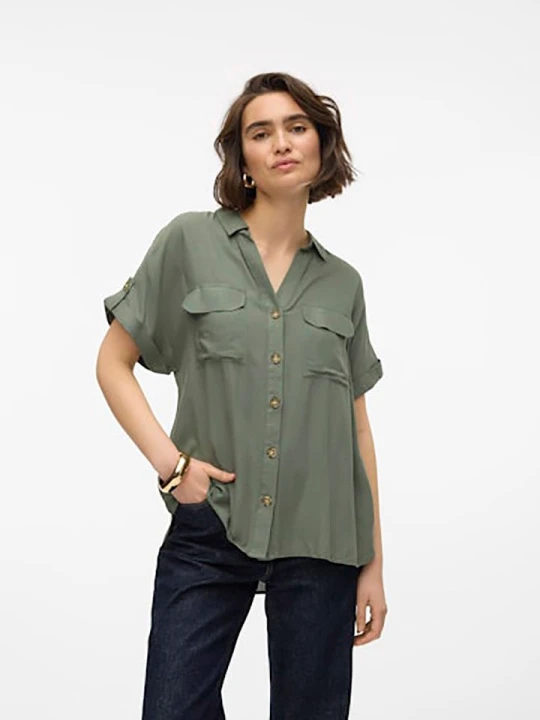 Zdjęcie produktu Vero Moda Bluzka w kolorze oliwkowym rozmiar: S