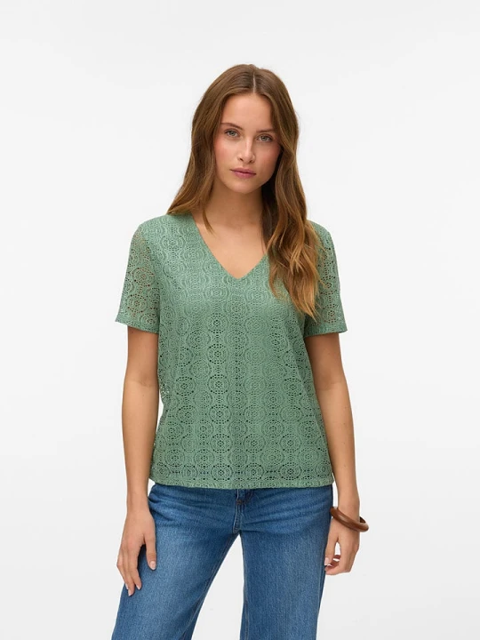 Zdjęcie produktu Vero Moda Bluzka w kolorze zielonym rozmiar: M