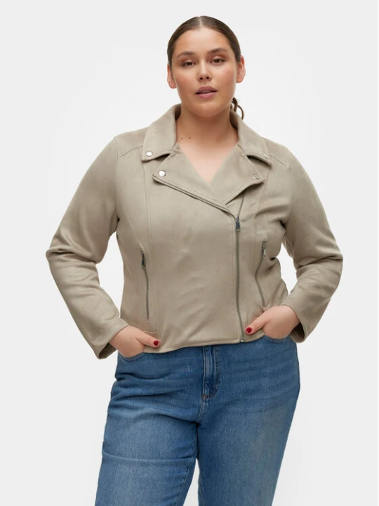 Zdjęcie produktu Vero Moda Curve Kurtka z imitacji skóry Jose 10308583 Szary Slim Fit