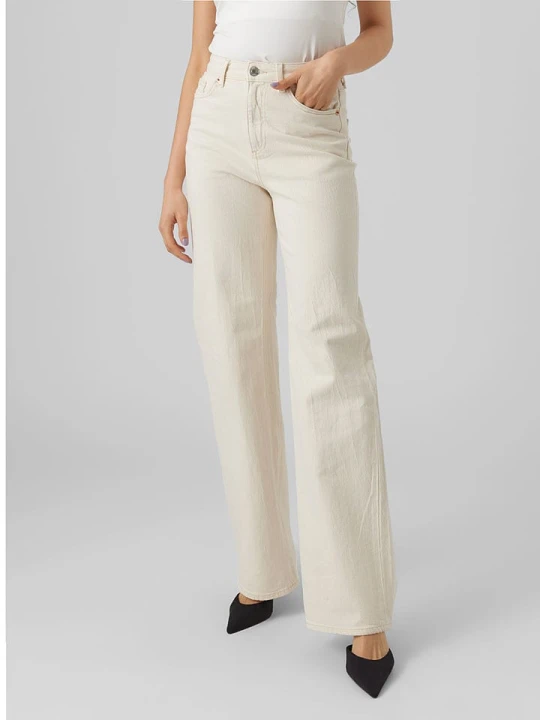 Zdjęcie produktu Vero Moda Dżinsy - Regular fit - w kolorze kremowym rozmiar: W30 / L30