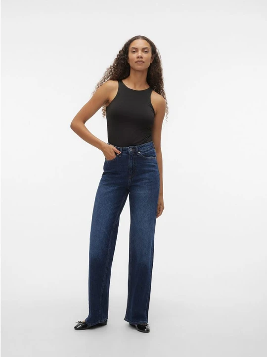 Zdjęcie produktu Vero Moda Dżinsy - Wide Leg fit - w kolorze granatowym rozmiar: W33 / L34