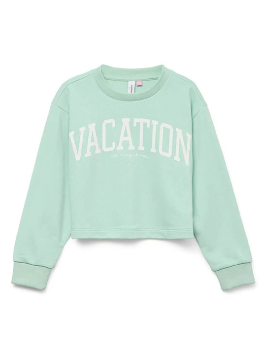 Zdjęcie produktu Vero Moda Girl Bluza "Linsey" w kolorze jasnozielonym rozmiar: 122 / 128