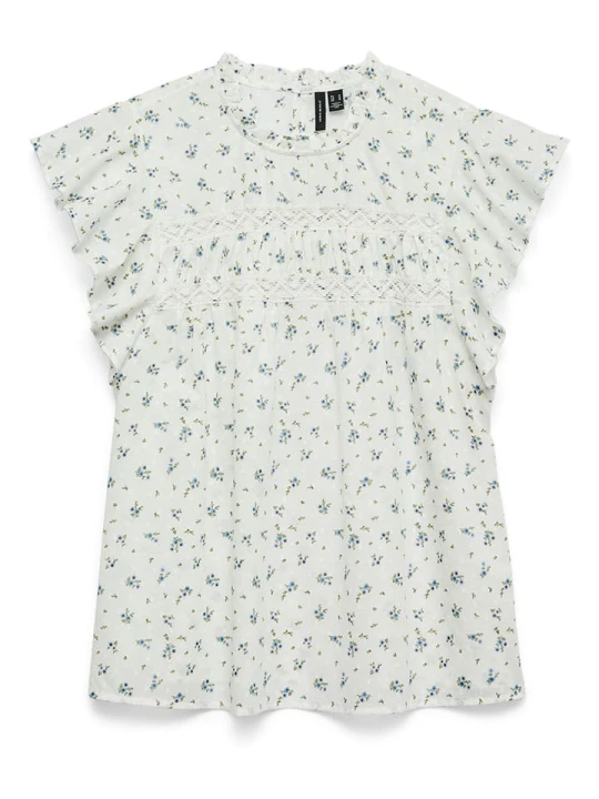 Zdjęcie produktu Vero Moda Girl Bluzka "Trine" w kolorze kremowym rozmiar: 158