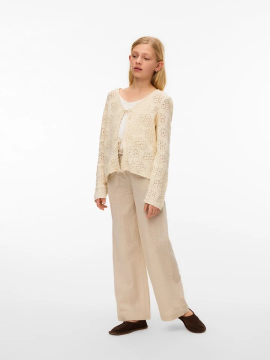 Zdjęcie produktu Vero Moda Girl Kardigan "Ava" w kolorze beżowym rozmiar: 158/164