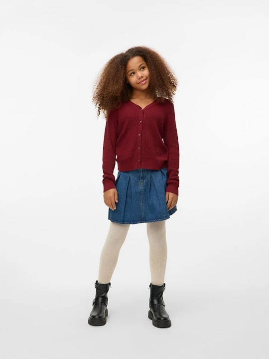 Zdjęcie produktu Vero Moda Girl Kardigan "Newlex" w kolorze bordowym rozmiar: 158/164