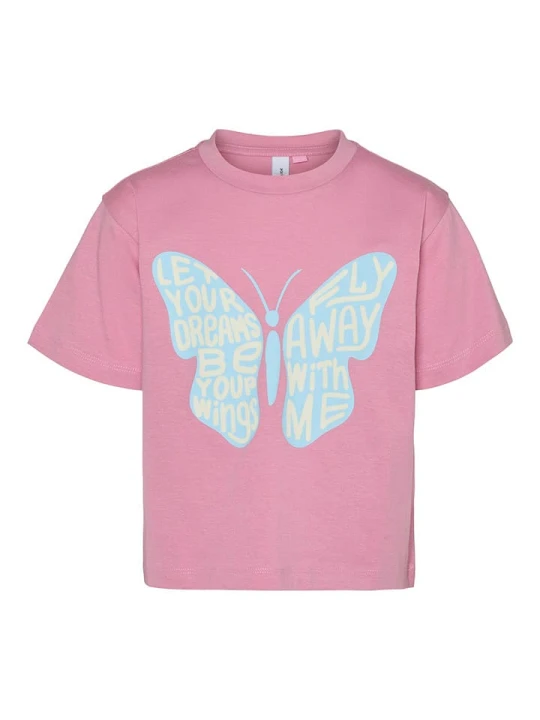 Zdjęcie produktu Vero Moda Girl Koszulka "Palin Harper" w kolorze różowym rozmiar: 134/140