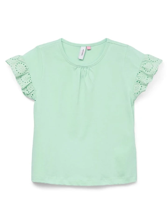 Zdjęcie produktu Vero Moda Girl Koszulka "Panna Charly" w kolorze jasnozielonym rozmiar: 122/128