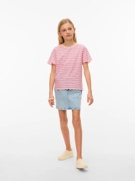 Zdjęcie produktu Vero Moda Girl Koszulka "Paulina" w kolorze jasnoróżowym rozmiar: 158 / 164