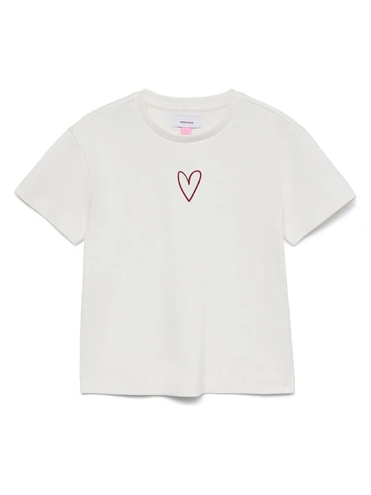 Zdjęcie produktu Vero Moda Girl Koszulka "Sara" w kolorze białym rozmiar: 134/140
