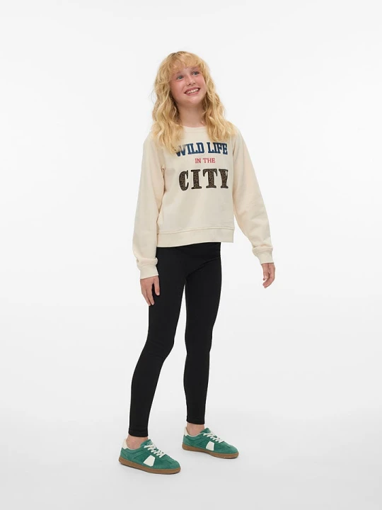 Zdjęcie produktu Vero Moda Girl Legginsy "Misa" w kolorze czarnym rozmiar: 122 / 128
