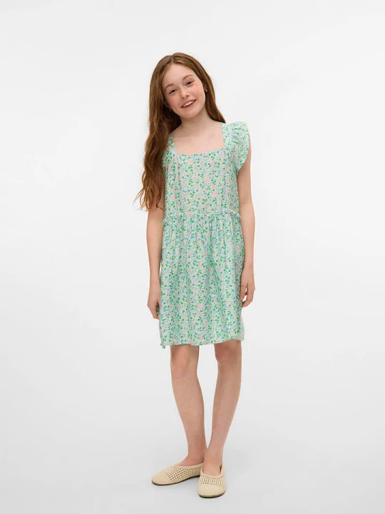 Zdjęcie produktu Vero Moda Girl Sukienka "Iris Ditsy" w kolorze zielonym rozmiar: 152