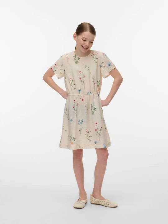 Zdjęcie produktu Vero Moda Girl Sukienka "Josie" w kolorze beżowym rozmiar: 164