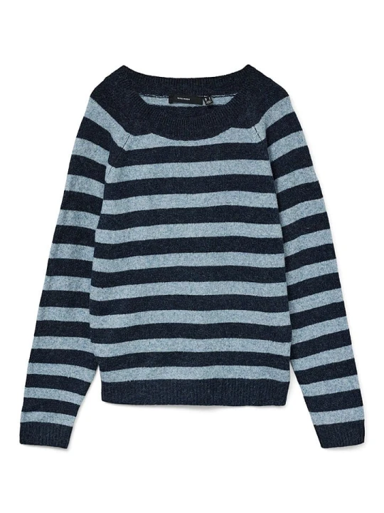 Zdjęcie produktu Vero Moda Girl Sweter "Doffy" w kolorze granatowo-błękitnym rozmiar: 146 / 152