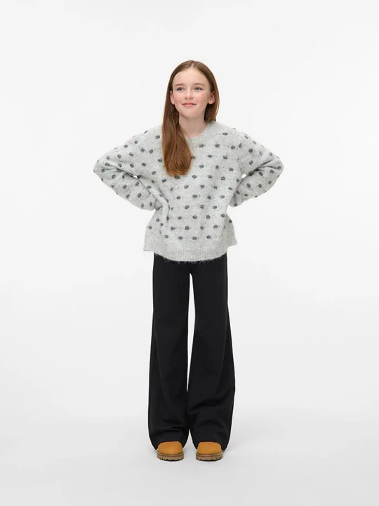 Zdjęcie produktu Vero Moda Girl Sweter "Dotty" w kolorze szarym rozmiar: 158/164