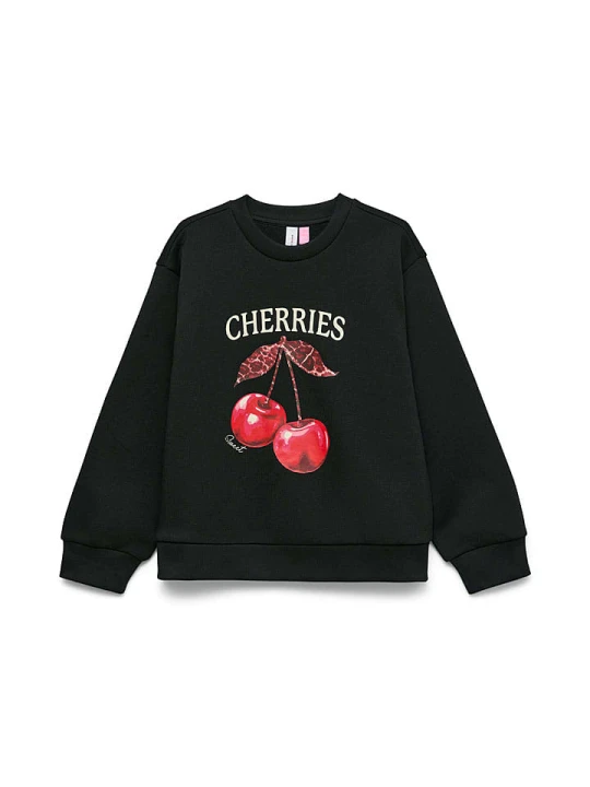 Zdjęcie produktu Vero Moda Girl Sweter "Hooda" w kolorze czarnym rozmiar: 134 / 140