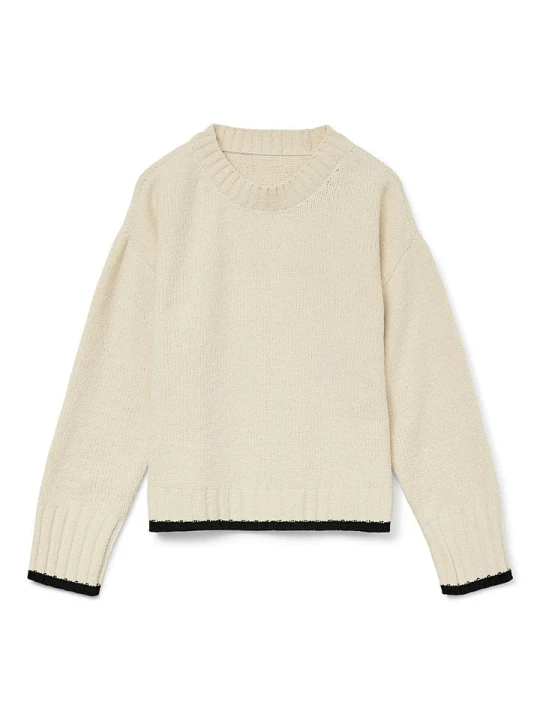 Zdjęcie produktu Vero Moda Girl Sweter "Shadow" w kolorze kremowym rozmiar: 146/152