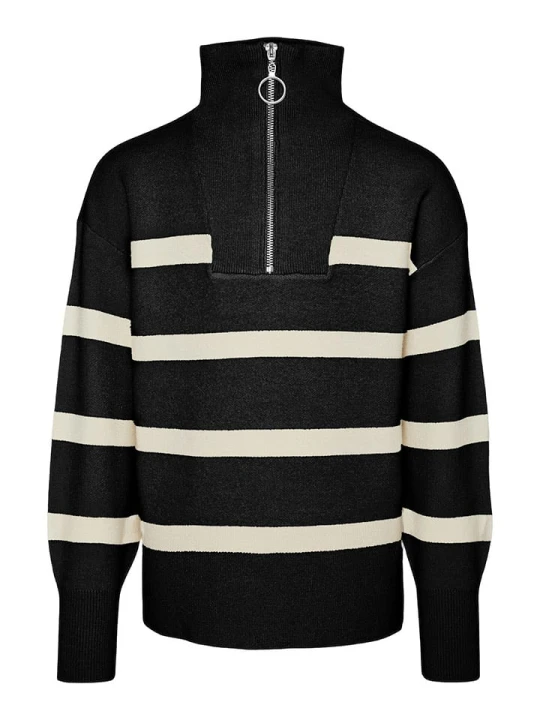 Zdjęcie produktu Vero Moda Girl Sweter w kolorze czarno-kremowym rozmiar: 122 / 128