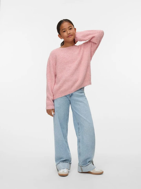 Zdjęcie produktu Vero Moda Girl Sweter "Wendy" w kolorze jasnoróżowym rozmiar: 146/152