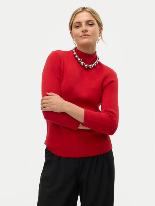 Zdjęcie produktu Vero Moda Golf Gold 10320585 Czerwony Regular Fit