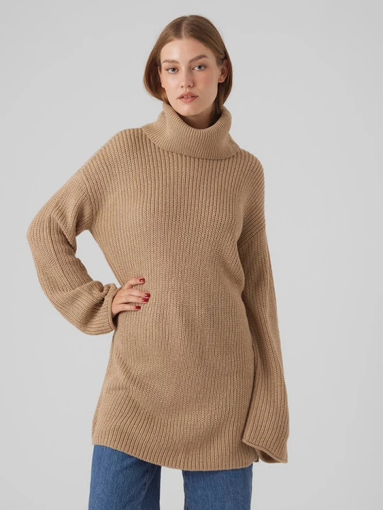 Zdjęcie produktu Vero Moda Golf "Sayla" w kolorze beżowym rozmiar: M