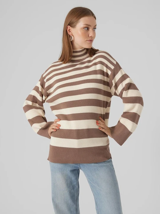 Zdjęcie produktu Vero Moda Golf w kolorze kremowo-jasnobrązowym rozmiar: XS