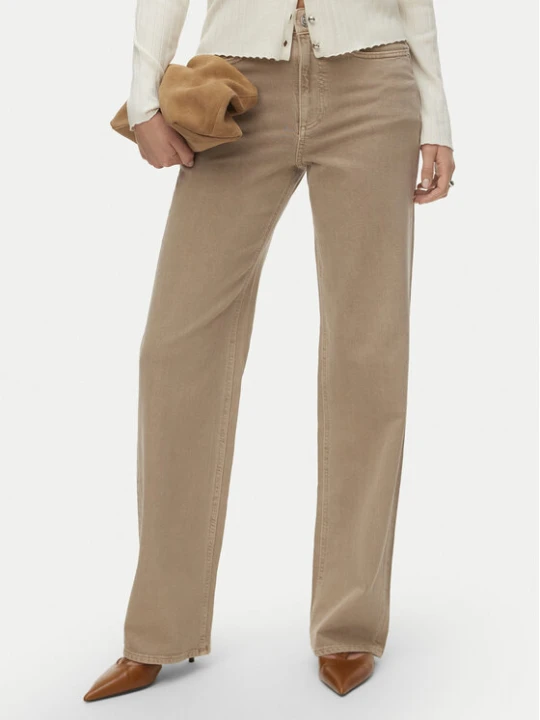 Zdjęcie produktu Vero Moda Jeansy Tessa 10288257 Beżowy Wide Leg