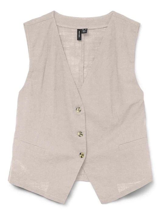 Zdjęcie produktu Vero Moda Kamizelka w kolorze beżowym rozmiar: XL