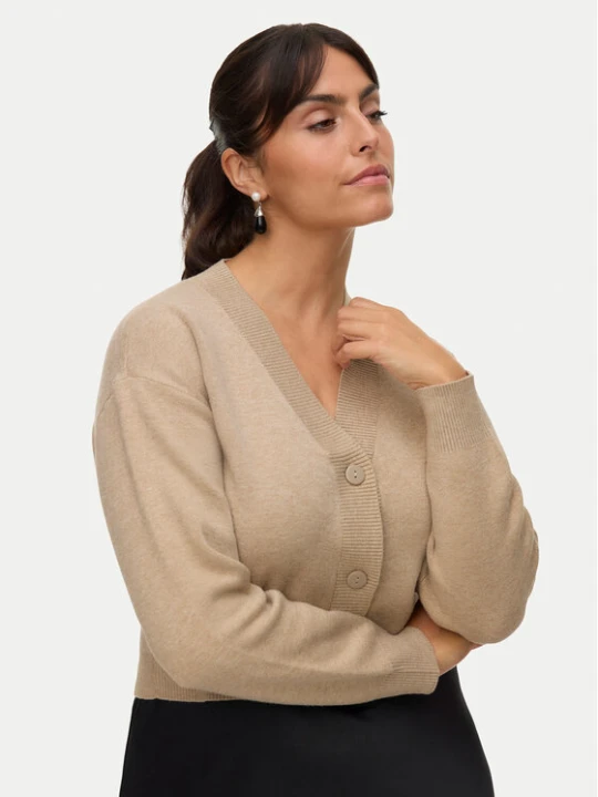 Zdjęcie produktu Vero Moda Kardigan Gold Art 10332210 Beżowy Regular Fit