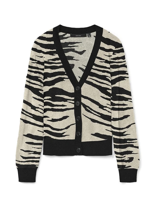 Zdjęcie produktu Vero Moda Kardigan w kolorze czarno-beżowym rozmiar: L