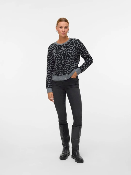 Zdjęcie produktu Vero Moda Kardigan w kolorze szaro-czarnym rozmiar: L