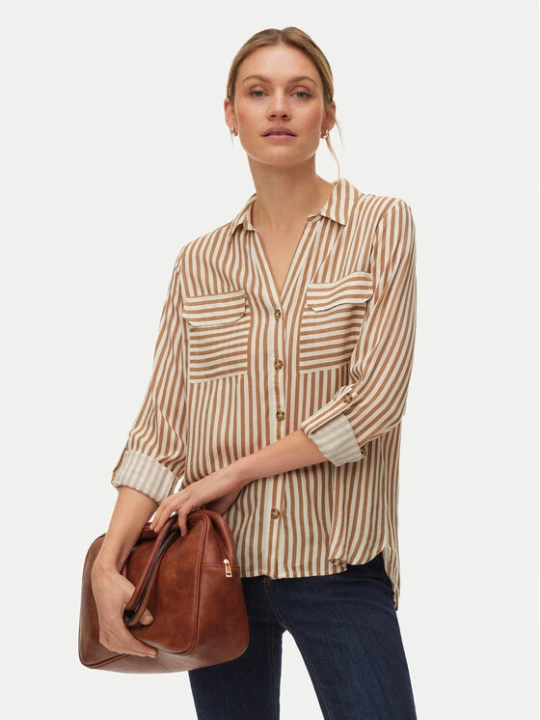 Zdjęcie produktu Vero Moda Koszula Bumpy 10275283 Beżowy Regular Fit